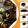 Custom Name Personalized Borussia Dortmund Bvb Print Umbrella, Auto Open Close, 8‑Rib Sturdy Frame, Commute Camping Hiking Use, Birthday Gift