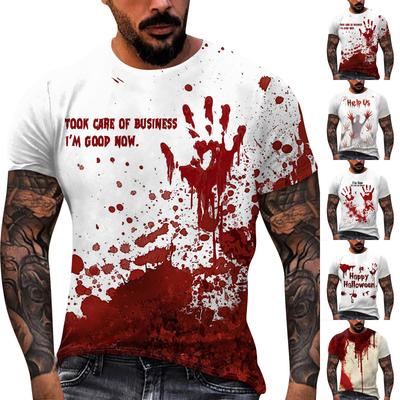 Men's  T-shirt T-shirts Graphic Text Pool3D Printing Street Casual Short Sleeve Printed Clothing Basic