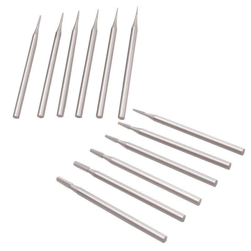 

2025 Trend 12Pcs Jewerly Burr Sets -3/32Inch Shank Cone Tapered Cross-Cut Shape Lapidary Burr Jewelry Engraving Bits Carving Too