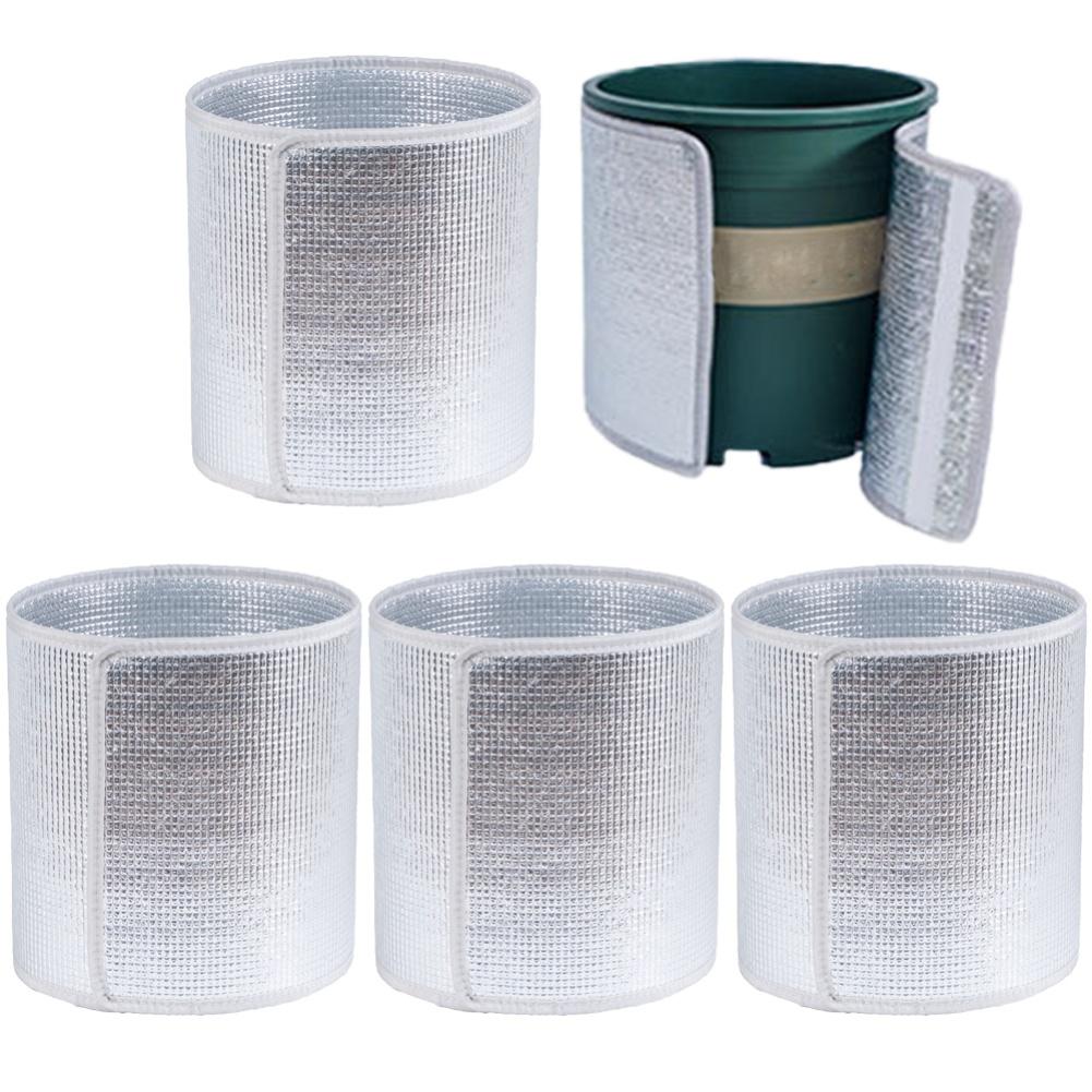 

Double Layer Thermal Pot Covers 5 Pcs for Plants Frost Protection with Insulation Film to Preserve Pot Temperature in Winter 16x55cm