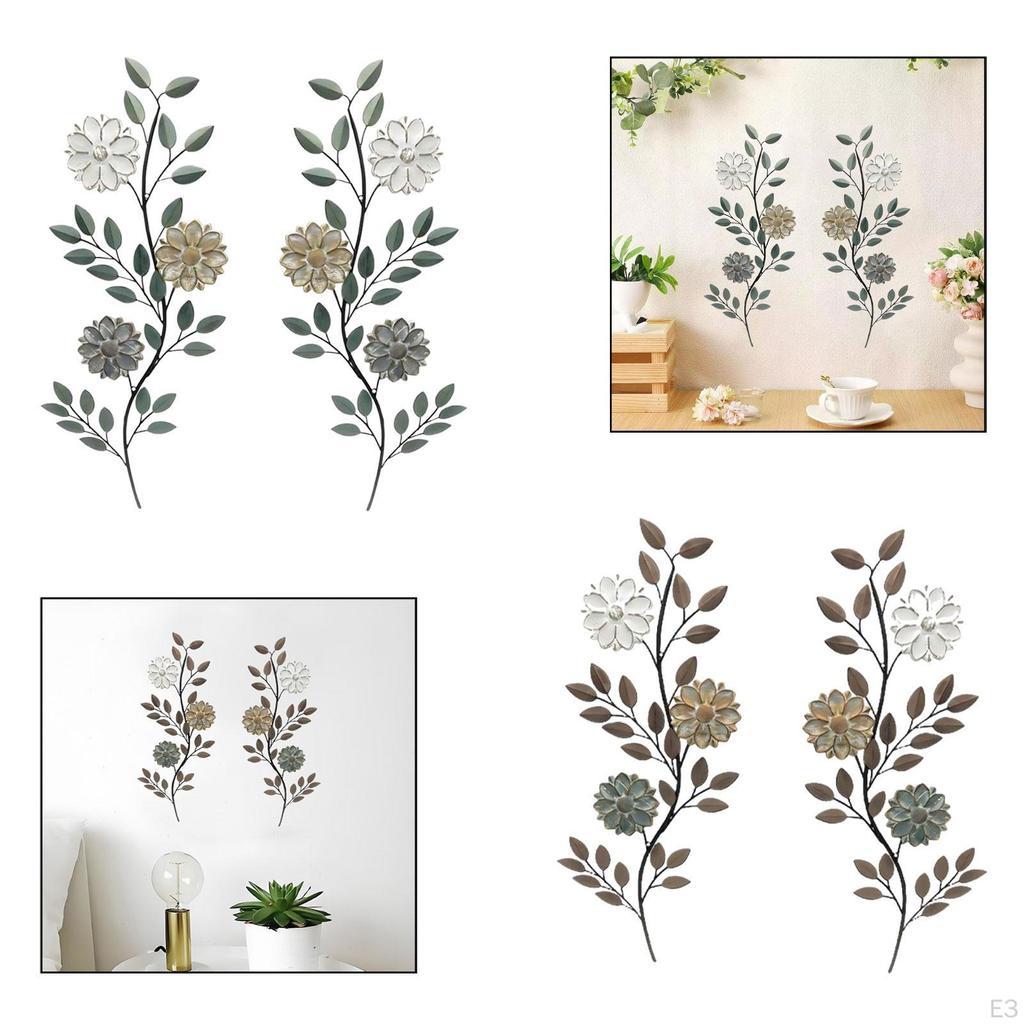 Floral Wall Decoration Iron Artwork Gift Decor Sturdy Suitable for Use In Living Room, Bedroom, ,