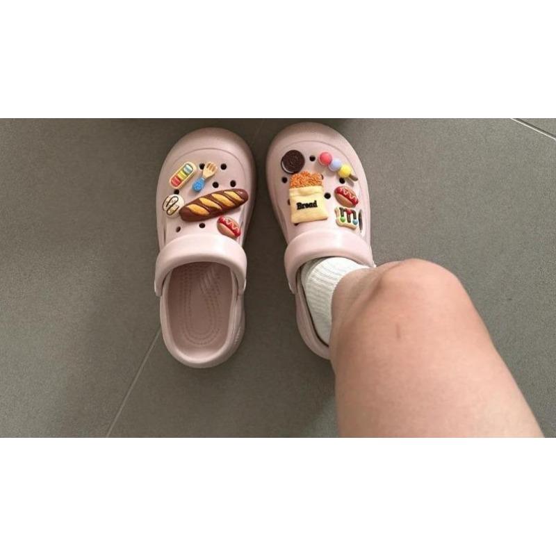 New Xie Super Soft  for Women Thick-soled Anti-slip Breathable Big-headed Shoes and Flip-flops