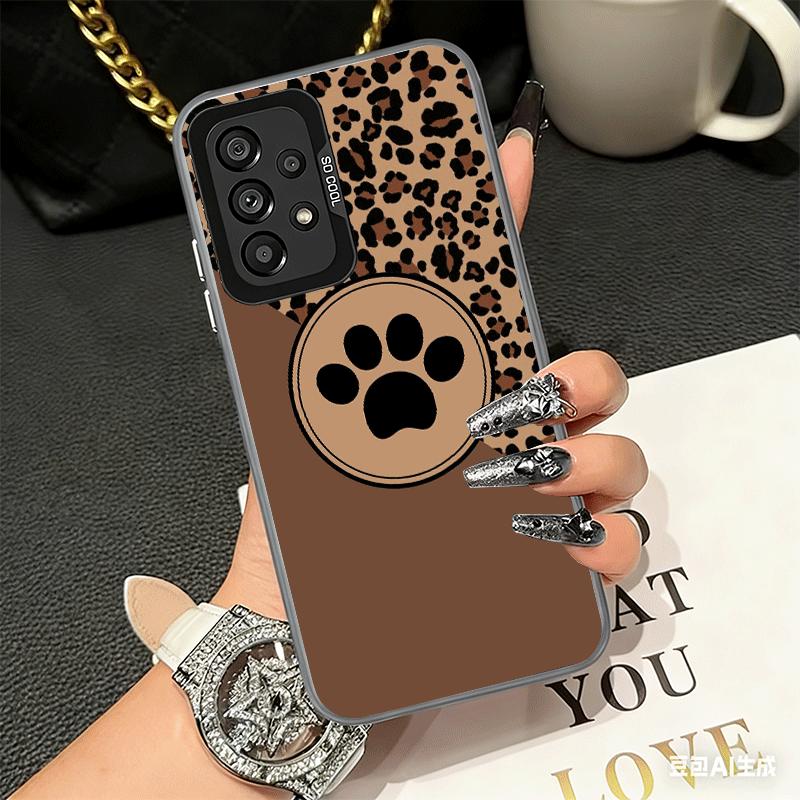 Hundefußabdruck Pfote Niedliches Muster Stoßfeste Handyhülle für Samsung A17 A16 A15 A14 A37 A57 A36 A56 A26 A35 A55 A25 A34 A54 A24 A13