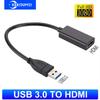 1080P HD USB 3.0 - HDMI Uyumlu USB Dönüştürücü Çoklu Ekran Grafik Video Adaptörü PC Dizüstü Bilgisayar Projektör HDMI Adaptörü