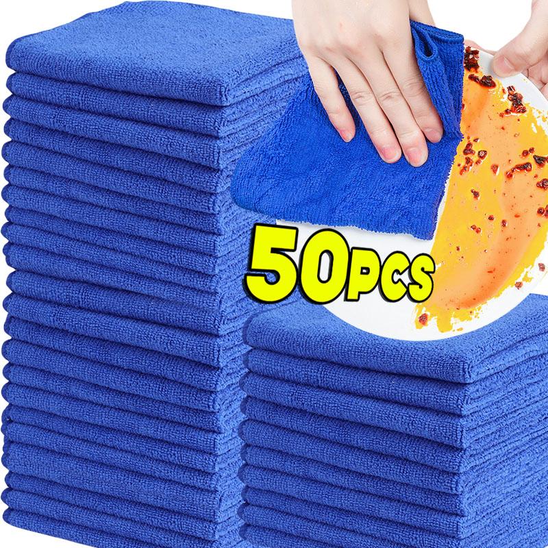 3/50pcs Microfiber Towels Car Wash Drying Cloth Towel Household Cleaning Cloths Auto Detailing Polishing Cloth Home Clean Tools