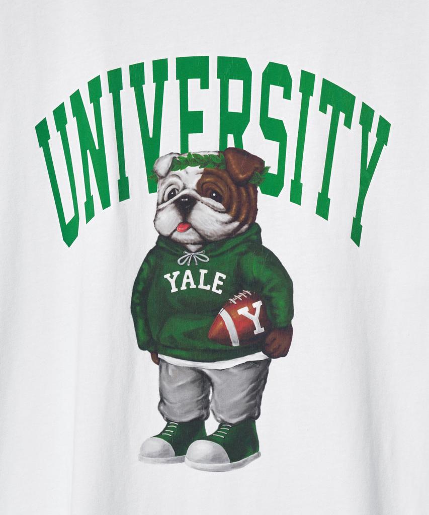 YALE University Dan Short Sleeve T-Shirt White/Green