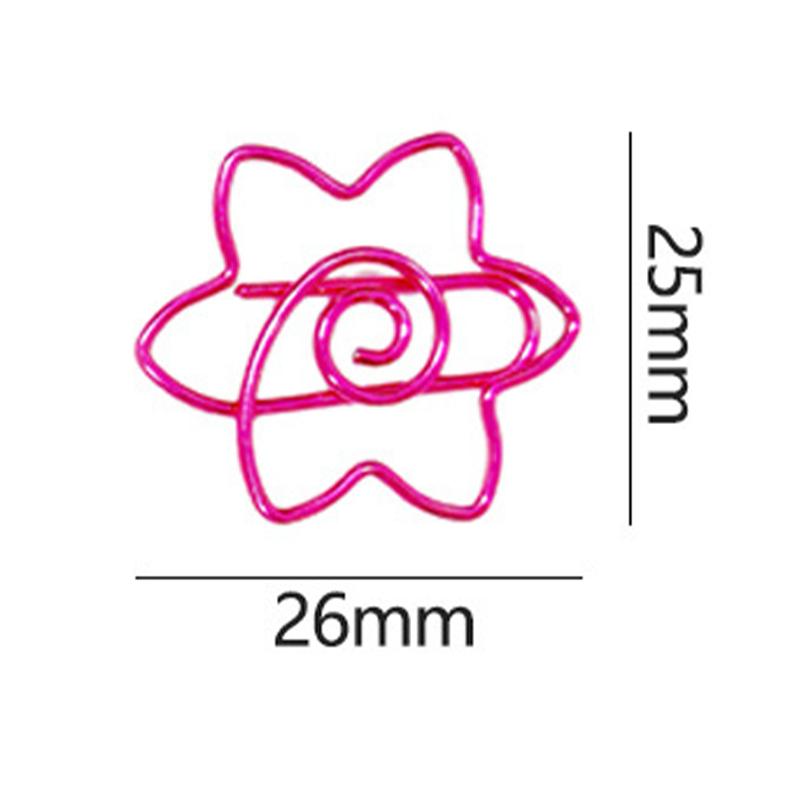 100pc Lotus Metal Paperclip Cute Flower Design Office Learning Bookmark