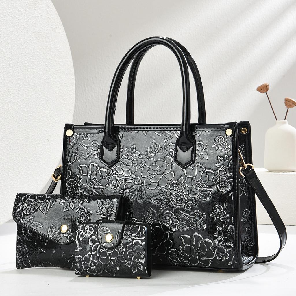 Exquisite Embossed 3Piece Set Women's Bag Shoulder Crossbody Bags for Women Luxury Designer Messenger Bag Purses and Handbags