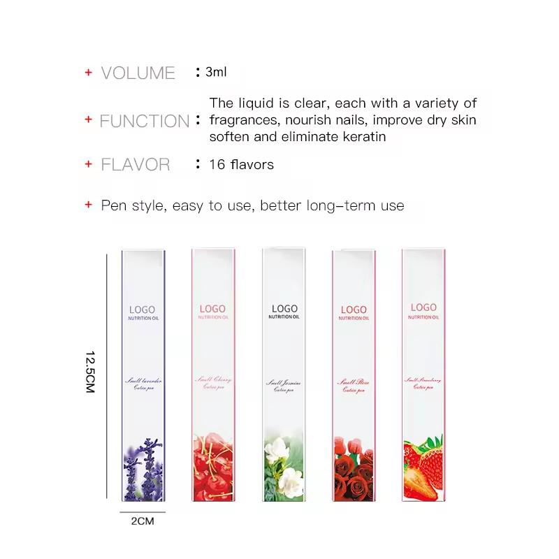 JTING wholesale 5 Flavors nail moisturizing mini cuticle oil pen for nail healthy OEM custom private label cuticle oil tube