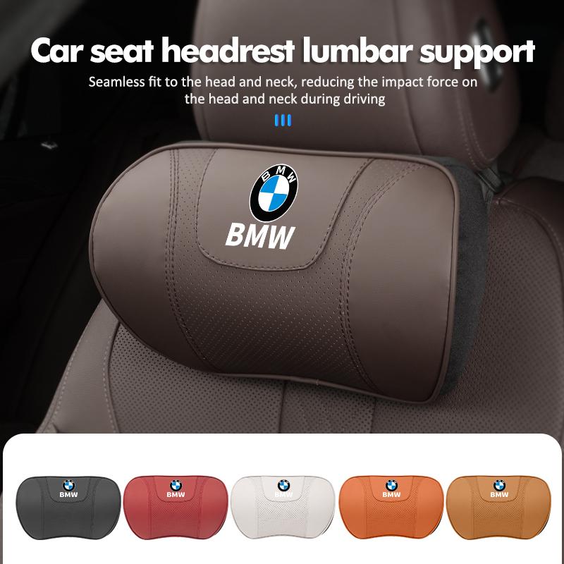 Car Headrest Lumbar Support Pad Seat Back Pillow Auto Interior Accessories For BMW E87 E70 E91 E30 G20 E92 E93 E60 E46 E90 G30 LL16