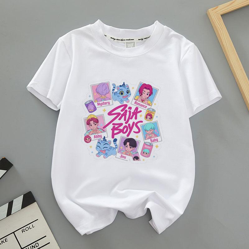 Cartoon Anime Printed Summer Comfortable Loose Soft Breathable Women's T-shirt- Soft Medium Stretch Polyester Fabric Summer Relaxed Fit Clothing