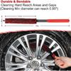 Car Wheel Rim Tire Brush Set, Detailing Wash Kit, Long Soft Detail Brushes Accessories Tool For Automotive Cleaning Wheels, Interior,Exterior,Dirty