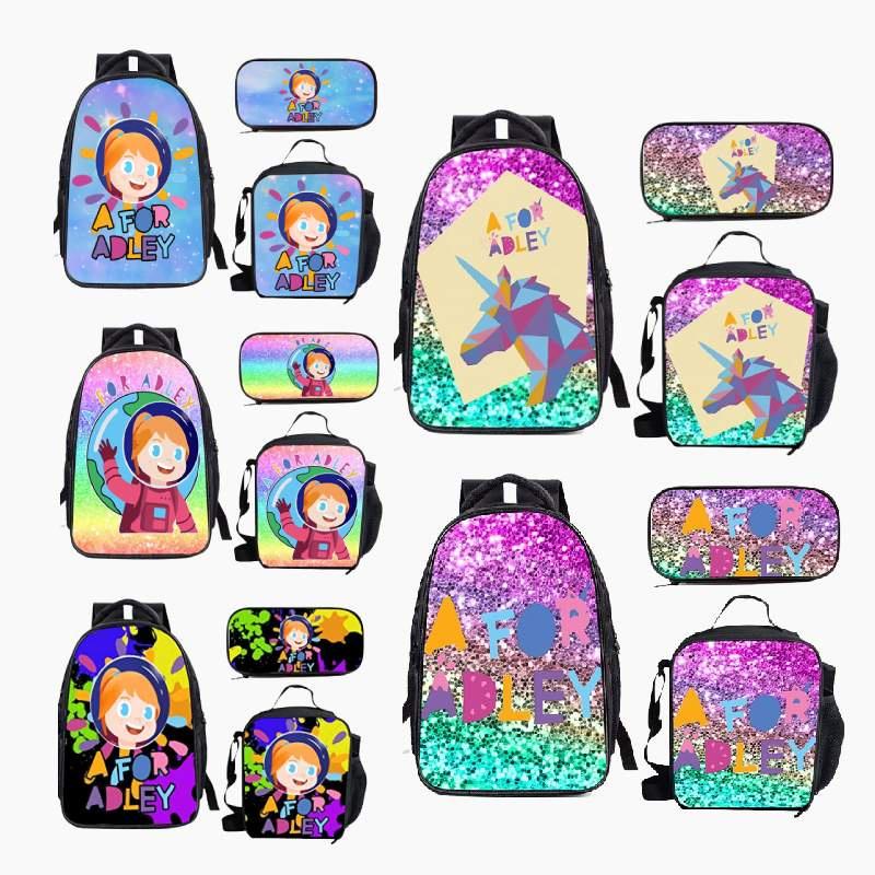Afor Adley School Backpack Set For Kids Large Size 20-35l Capacity Zipper Closure