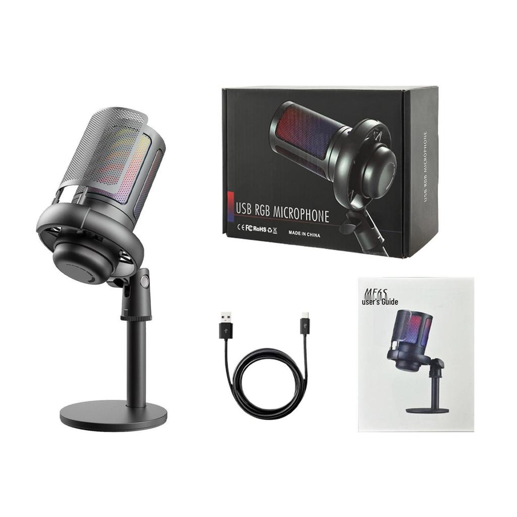 Esports USB Condenser Desktop Microphone with Boom Arm for Live Recording