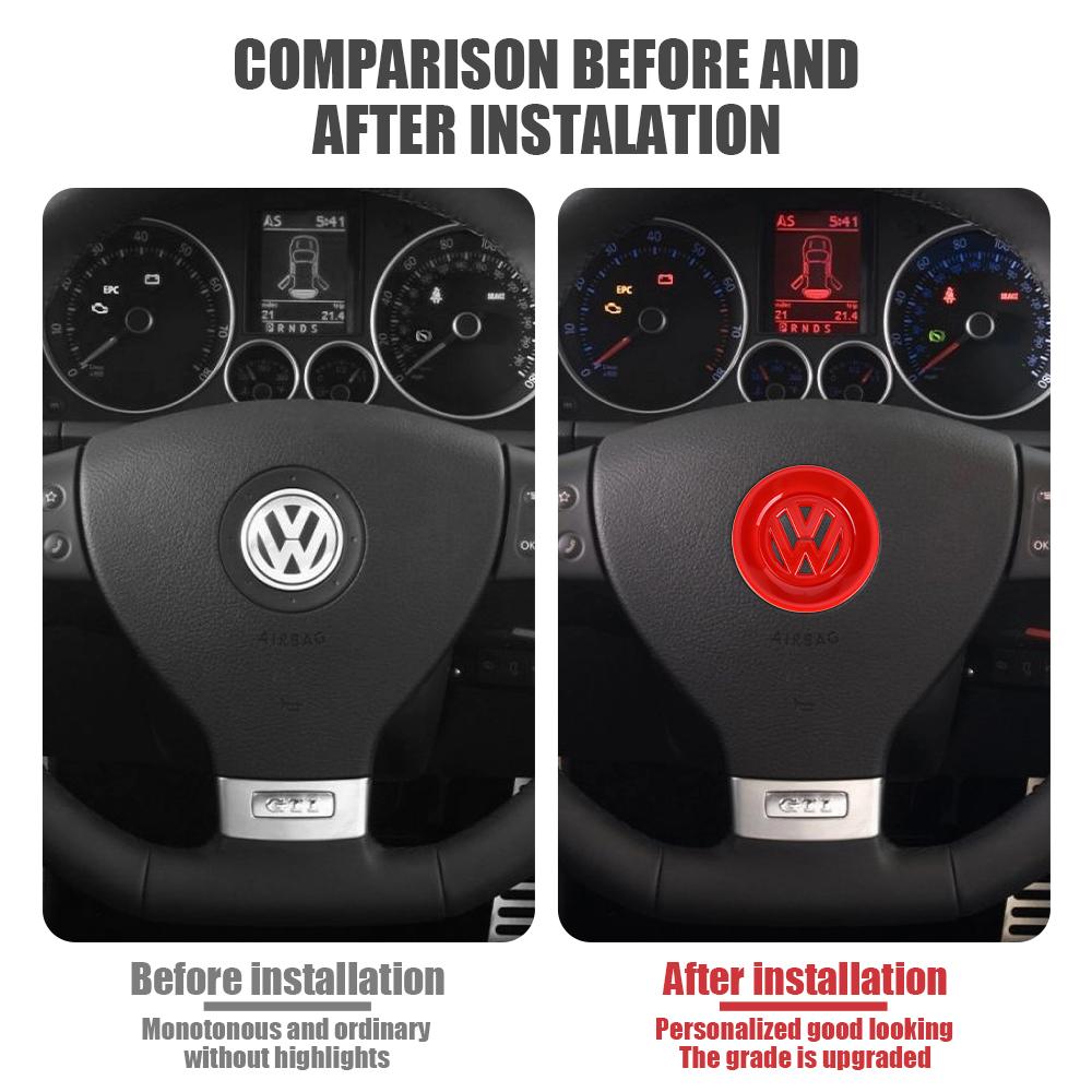 2026 Hot For VW VOLKSWAGEN Car Styling Wheel Decpration Ring Trim Cover Sticker Interior Decoration For Volkswagen VW Polo Beetl