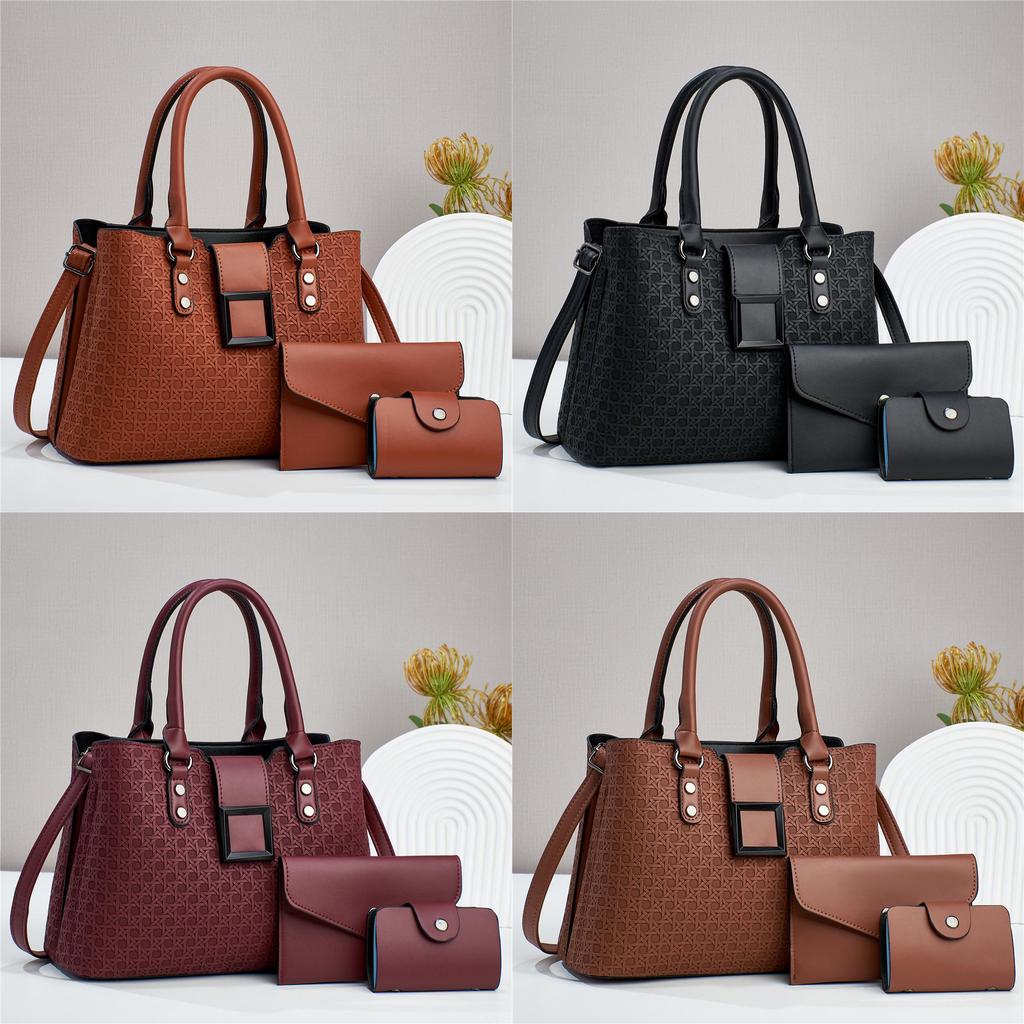 Pu Geometric Pattern Large Capacity Shoulder Bag For Daily Use