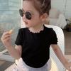 Girls Casual Short-sleeved T-shirt Summer Striped Top for Kids