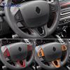 For Renault Fluence Megane 3 RS Scenic 2009 2010 2011-2015 Top Suede Steering Wheel Trim Sticker LHD RHD Interior Accessories