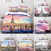 Eiffel Tower Bedding Duvet Cover Set 3d Digital Printing Bed Linen Fashion Design Comforter Cover Bedding Sets Bed Set