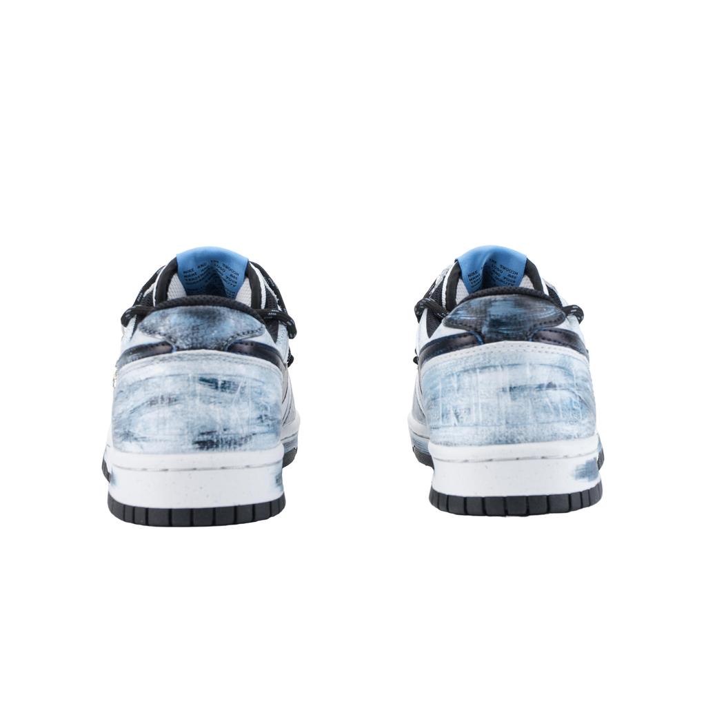 Nike Big Dusk Tinted Smoky Waves Slip Resistant Abrasion Resistant Low top Skateboard Shoes Unisex White Blue 355152-107(Team836-)