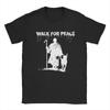 Walk for Peace Buddhist Monks Inspirational Journey TShirts for Men  Vintage  Cotton Tees Round Collar Short Sleeve T Shirt
