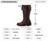 Fashion Women's Medieval Shoes Knee High Boots Platform Boots Retro Cowboy Boots Black Brown Cosplay Boots Gothic Punk Shoes Size 35-48
