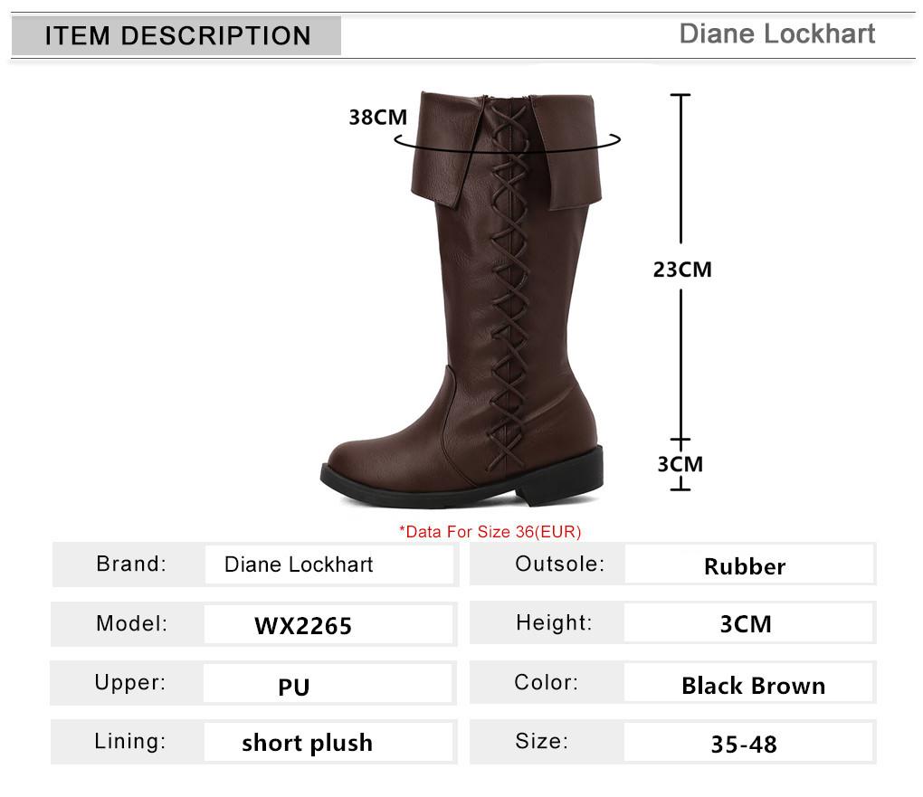 Fashion Women's Medieval Shoes Knee High Boots Platform Boots Retro Cowboy Boots Black Brown Cosplay Boots Gothic Punk Shoes Size 35-48