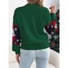 Women S Long Sleeve Pullover Sweater Snowman Jacquard Christmas Casual
