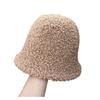 Simple Circle Yarn Plush Bucket Hat Women's Literary and Artistic Face Small Warm Fashion Retro Fisherman Hat