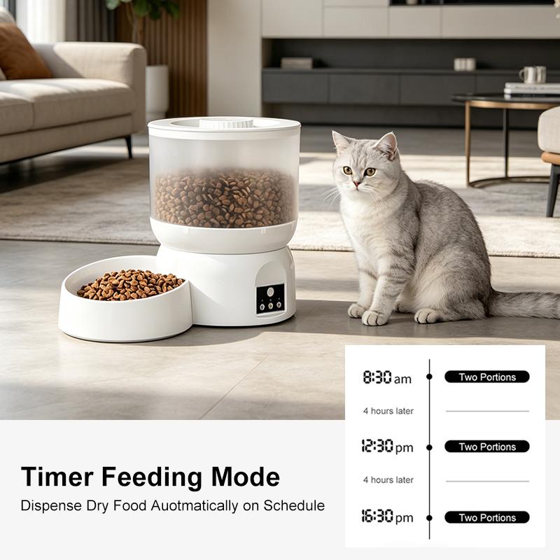 Household 3L Automatic Pet Feeder Animal Activated Feeder Tuya App Dual Power Supply for Cats Small Dogs Small Animals