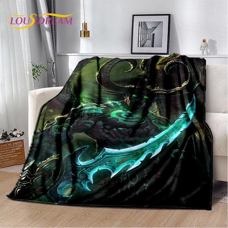 World of Warcraft, WOW, Game Gamer, weiche Plüschdecke, Flanelldecke, Überwurfdecke für Wohnzimmer, Schlafzimmer, Bett, Sofa, Picknick-Abdeckung