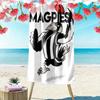 Collingwood Warriors Print Beach Towel, Large Soft Quick Dry Towel for Beach Camping Swimming