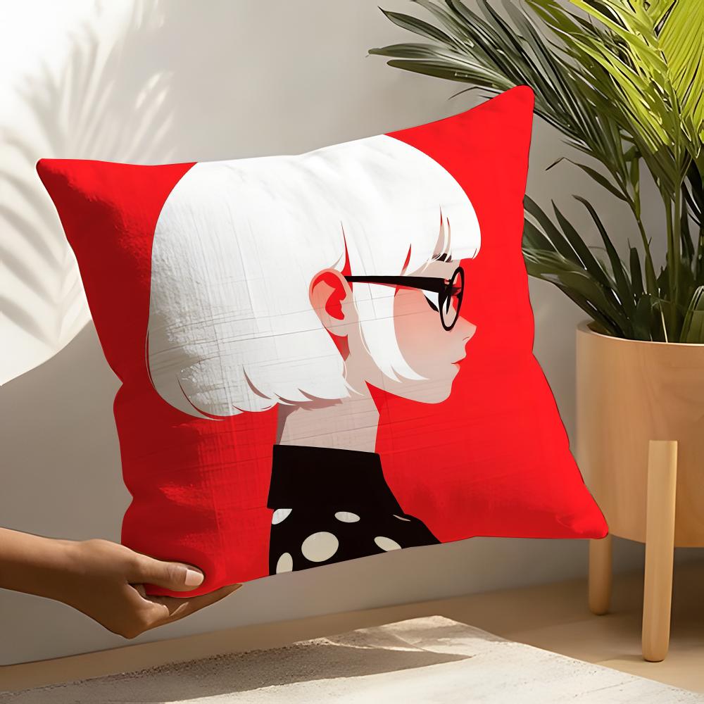 Yayoi Kusama Minimalism Pillow Case Linen Cushion Covers For Decorative Sofa Home Pillows Case Car Chair Pillows Cases