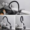 Set of a Free-standing Kitchen Tap with a Flexible Spout, Flexible Hoses and Aerator