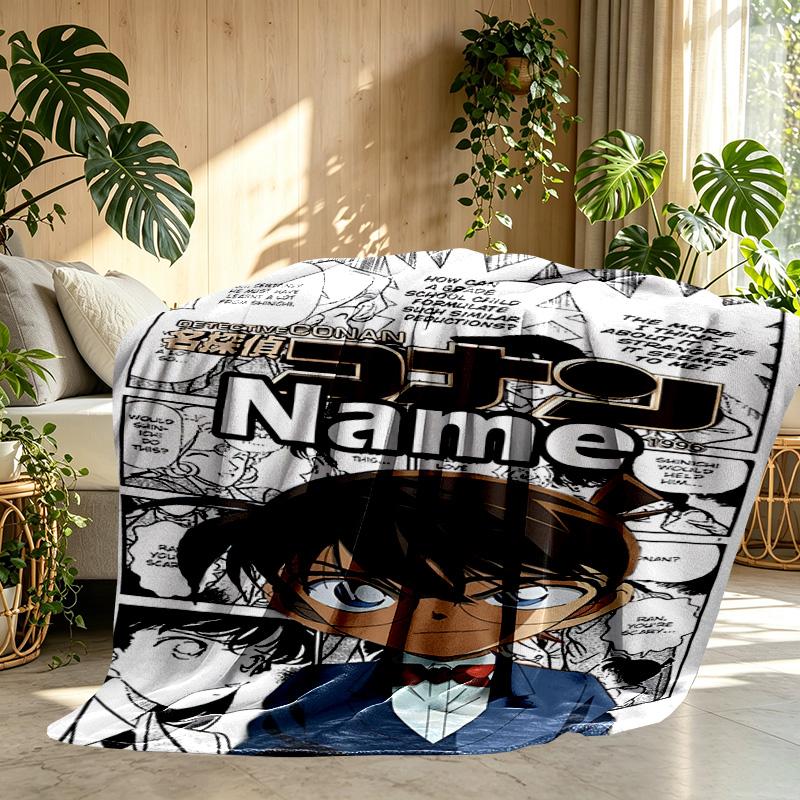 Custom Name Personalized Anime Print Blanket, Home Decor, Bedroom, Sofa, Camping, Couch, Gifts for Birthday Christmas