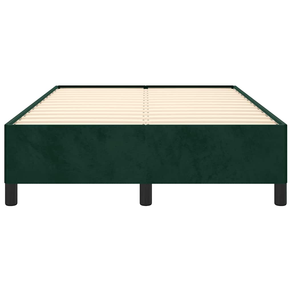Bed Frame without Mattress Dark Green 120 x 190 cm Velvet