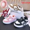 Children's Cartoon Low-Top Skate Shoes: Warm Fleece Lining and Cotton Padding, Perfect for Toddlers and Young Kids' Casual Walks.