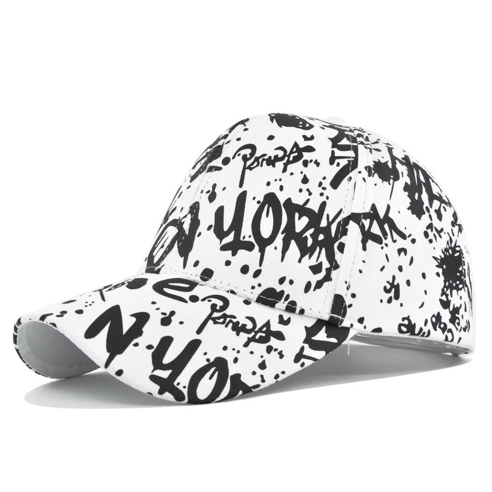 

Hat Tongue Duck Letter Graffiti Print Baseball Hat Sunshade Hat Material Cotton белый