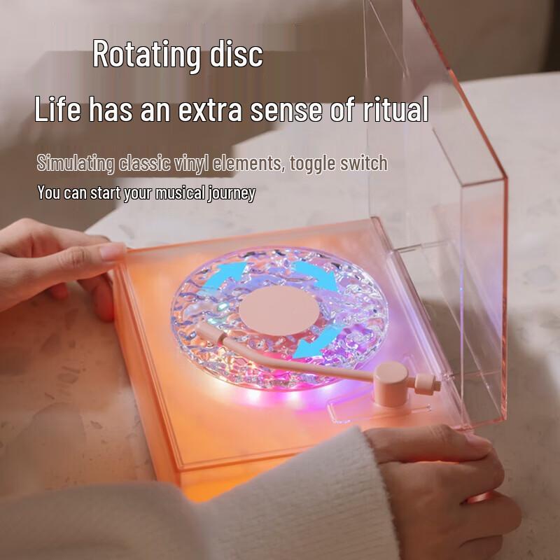 Retro Design Bluetooth Speaker with Star Projector and Ambient Light