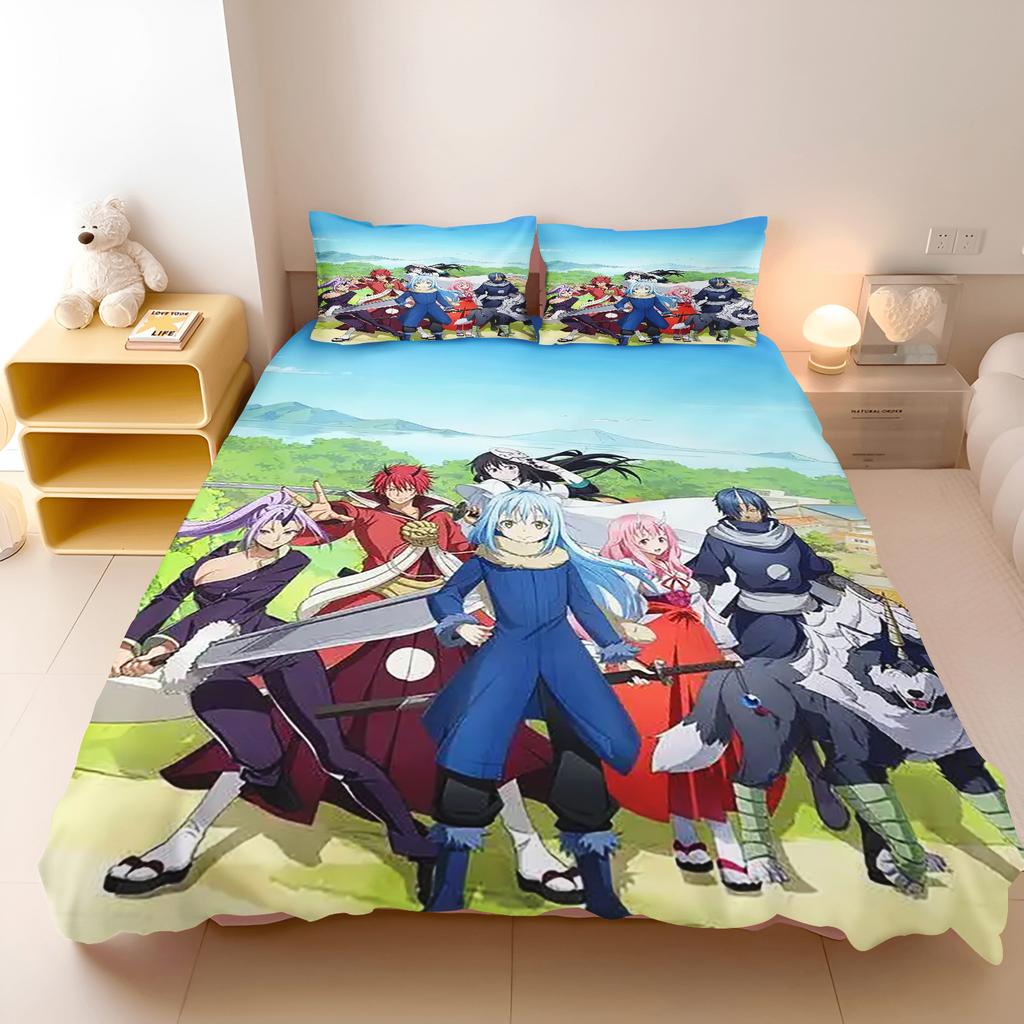 That Time I Got Reincarnated As a Slime Rimuru Ranga Anime Duvet Cover Set Soft Bedding Set Pillowcase Home Bedroom Decoration