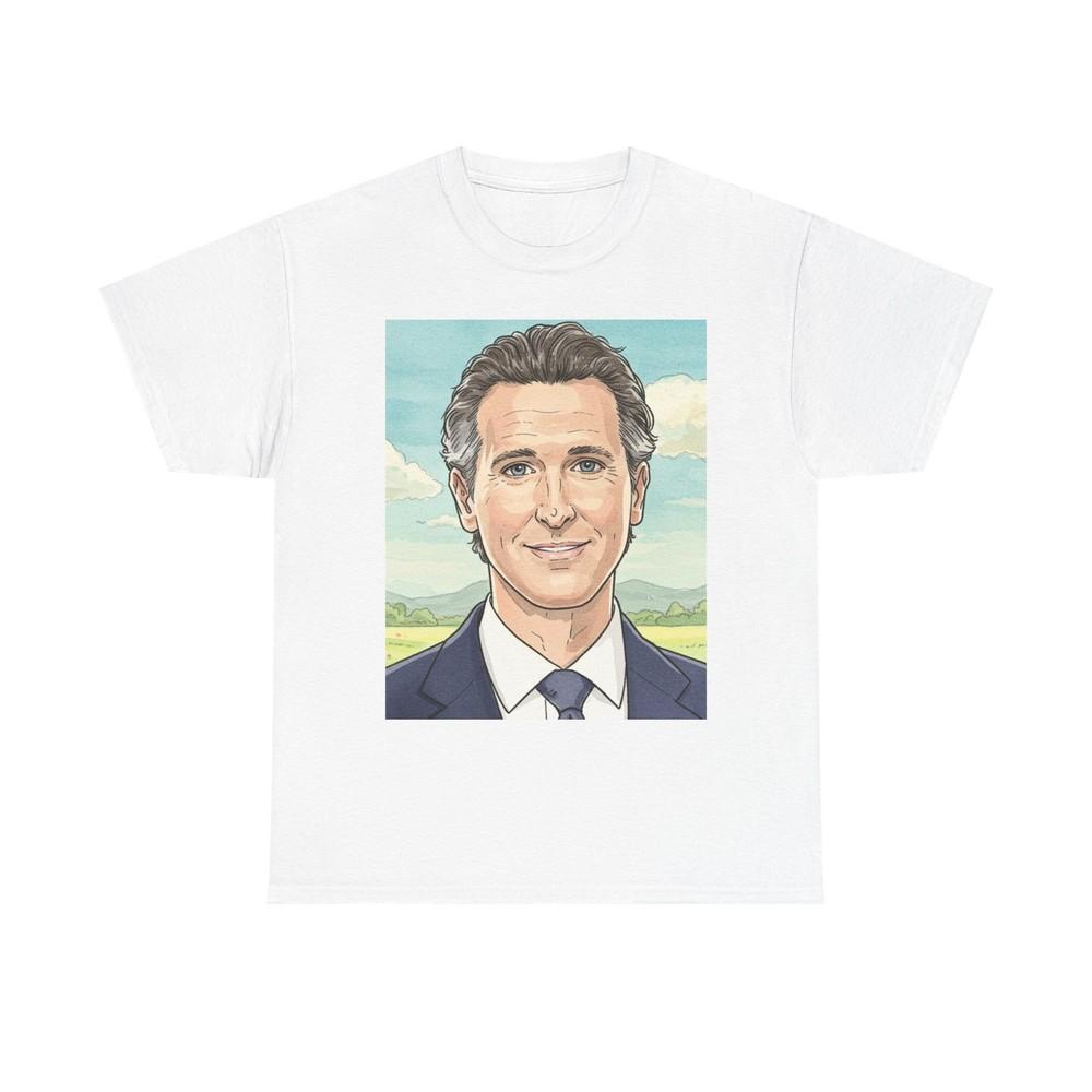 Гавин Ньюсом Стиль Studio Ghibli Унисекс Хлопковая Футболка Повседневная футболка Унисекс Футболка XXXL