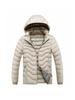 Winter Solid Colour Comfortable and Versatile Jacket Removable Cap Light Cotton Jacket Men's Models Padded Thickened Hooded Jacket Men