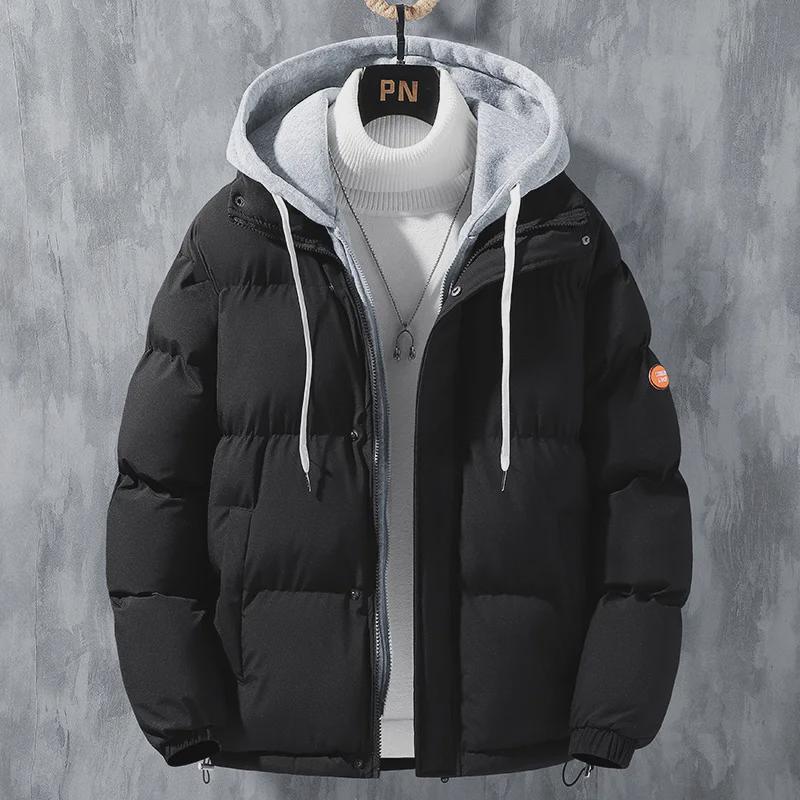 Men's Winter Hooded Cotton Jacket - Trendy, Thick, Warm, and Loose Fit