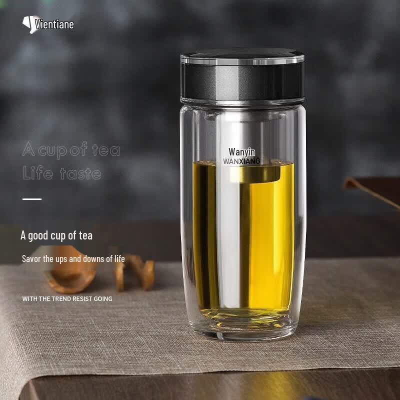 Wanxiang Double-Wall Glass Tea Cup
