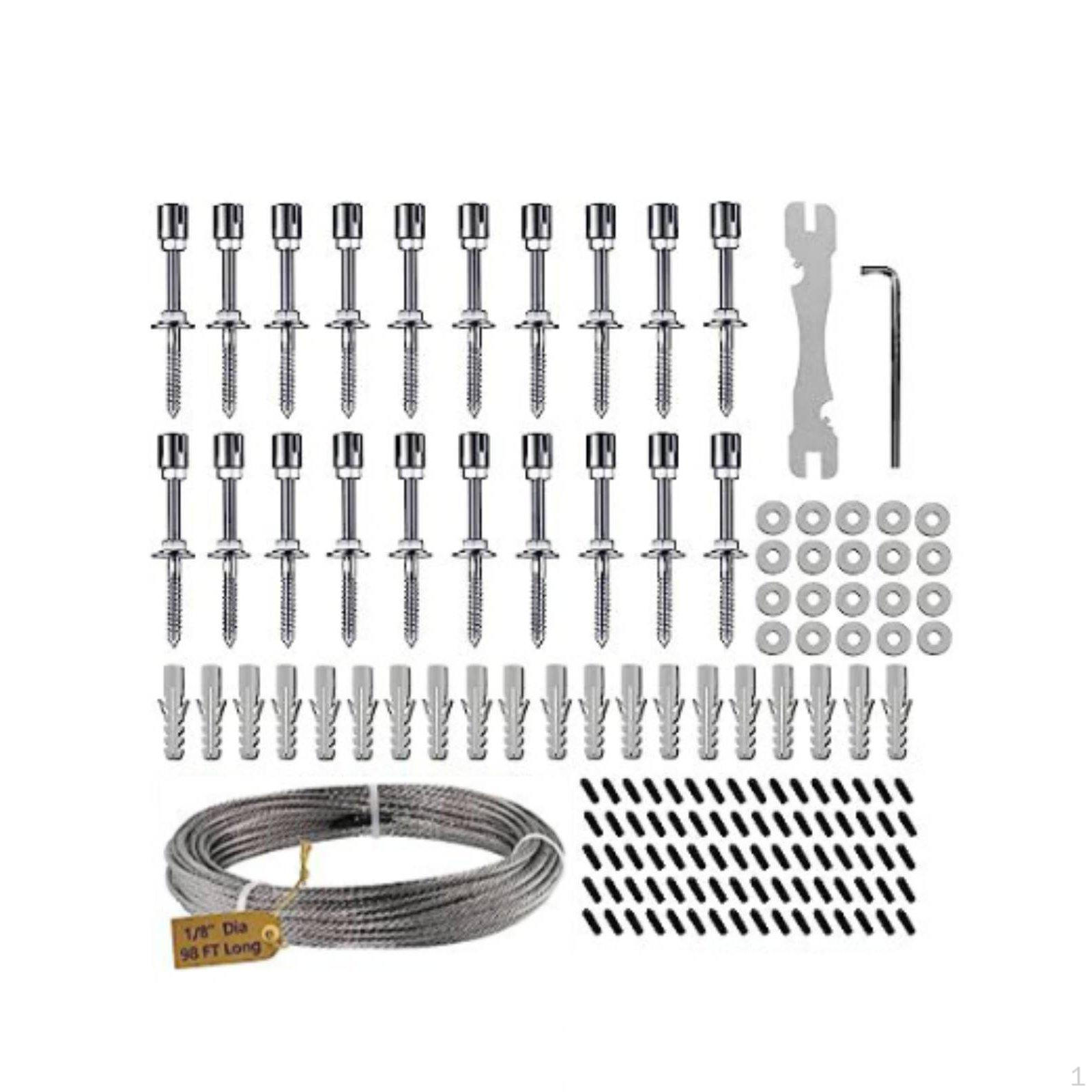 Stainless Steel Cable Trellis Rust Resistant Climbing Plant Support Set Easy to Install Wire