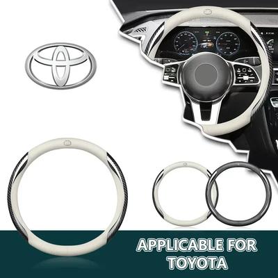 Auto Wildleder Kohlefaser Leder Lenkradbezug Rutschfest Für C-hr Prado Rav4 Yaris Hilux Prius Avensis Corolla Camry