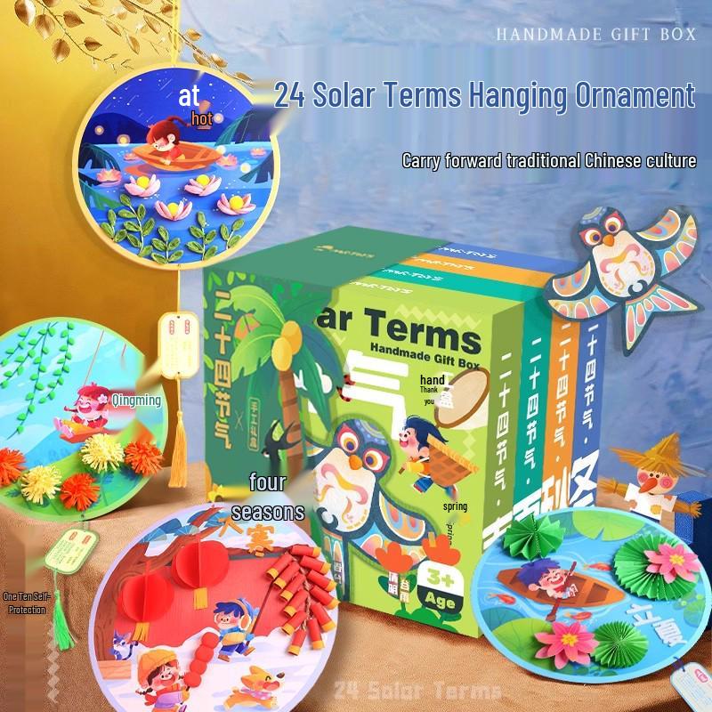 Mr. Toy 24 Solar Terms DIY Kit: Four Seasons Decorative Paintings for Kids.