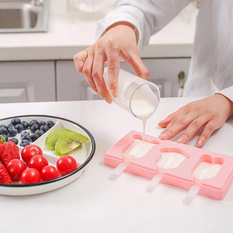 Hausgemachte Eiscreme-Silikonform zum Selbermachen, neues Küchengerät mit Deckel