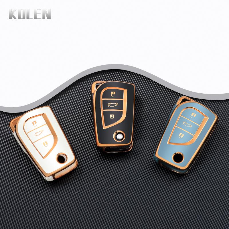 Tpu Car Flip Key Cover Case Shell Fob For Toyota Rav4 Auris Corolla Verso Yaris C-Hr Scion Tc Im Aygo Avensis Camry Accessories