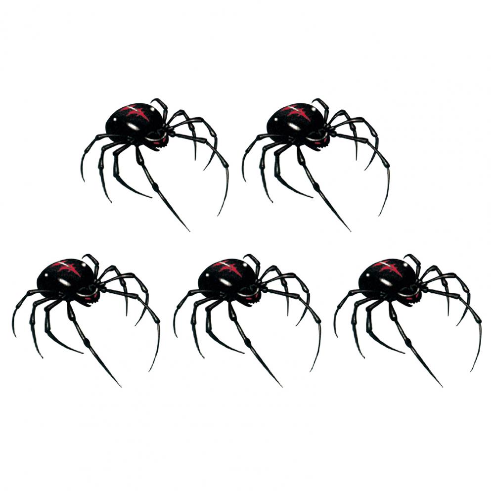 Autocolante tatuaje temporare 3D păianjen impermeabile artă corporală pentru gât braț spate autocolante tatuaje păianjen realiste pentru petreceri de Halloween